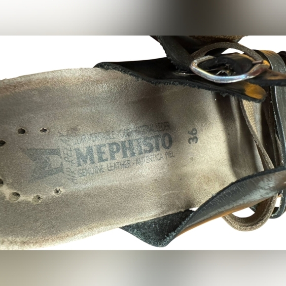 Mephisto Shoe Slip On Sandal Leather Strappy Size 36 - Picture 8 of 8